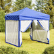 Vidaxl PartyTent plegable con paredes laterales 2x2 m azul