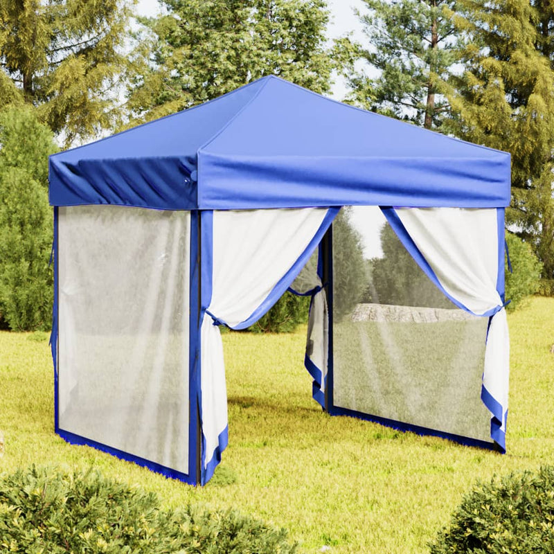 Vidaxl PartyTent plegable con paredes laterales 2x2 m azul