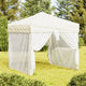 Vidaxl PartyTent plegable con paredes laterales de 2x2 m de crema