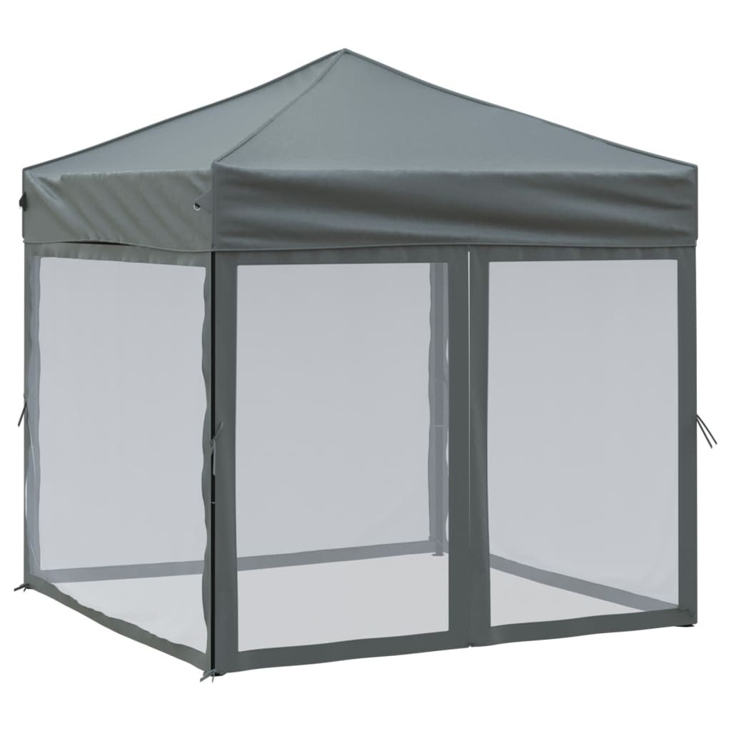 Vidaxl PartyTent plegable con paredes laterales 2x2 m antracita
