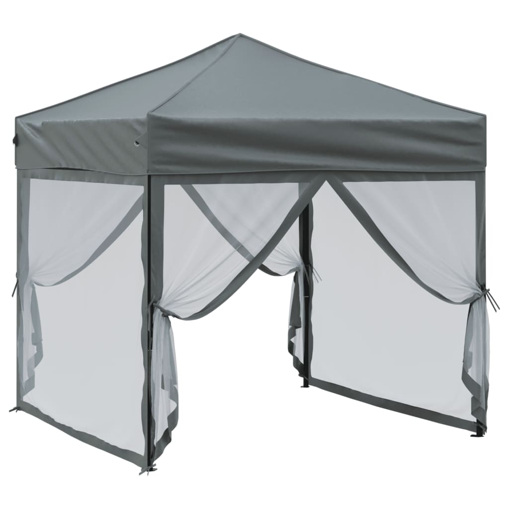 Vidaxl PartyTent plegable con paredes laterales 2x2 m antracita