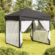 Vidaxl PartyTent plegable con paredes laterales 2x2 m antracita