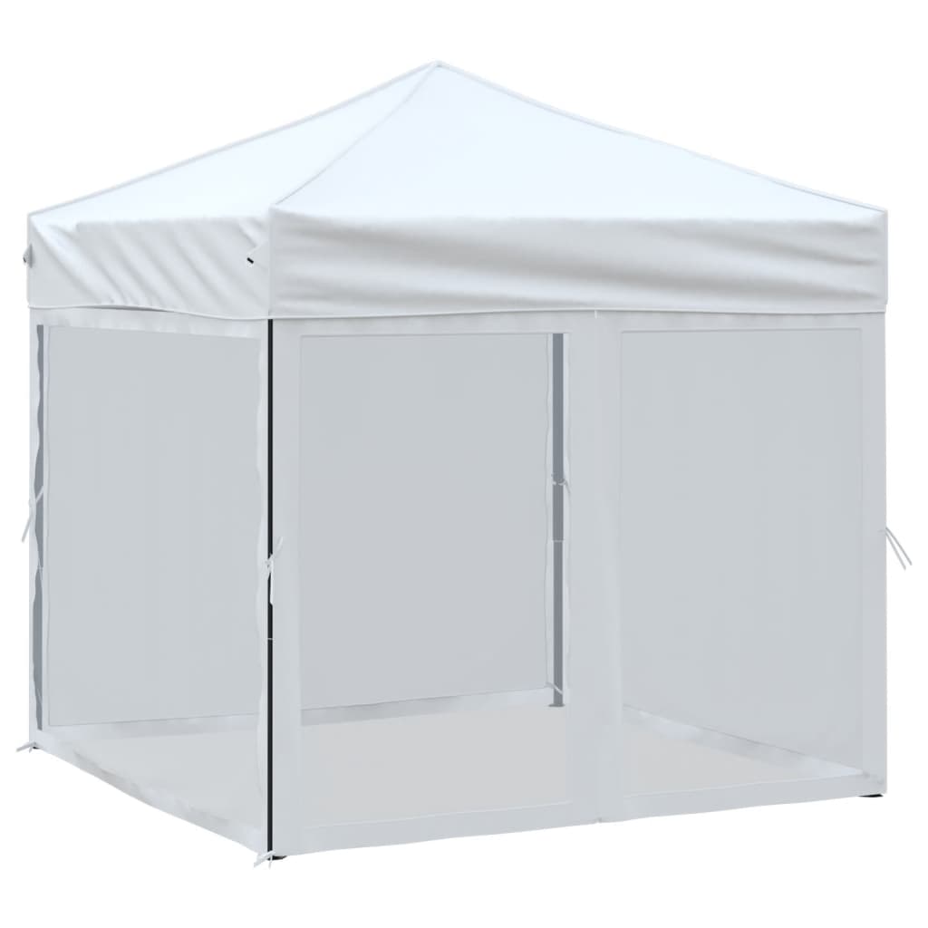 Vidaxl PartyTent plegable con paredes laterales 2x2 m blanco