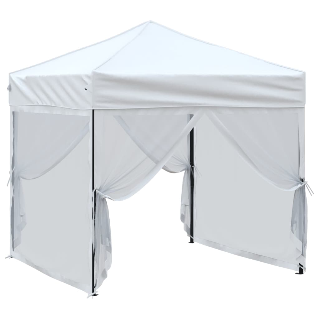 Vidaxl PartyTent plegable con paredes laterales 2x2 m blanco