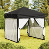 Vidaxl PartyTent plegable con paredes laterales 2x2 m Negro