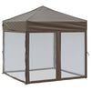 Vidaxl PartyTent plegable con paredes laterales 2x2 m taupe