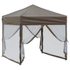 Vidaxl PartyTent plegable con paredes laterales 2x2 m taupe