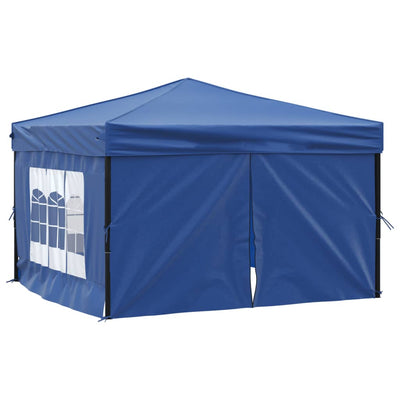 Vidaxl PartyTent pieghevole con pareti laterali 3x3 m blu