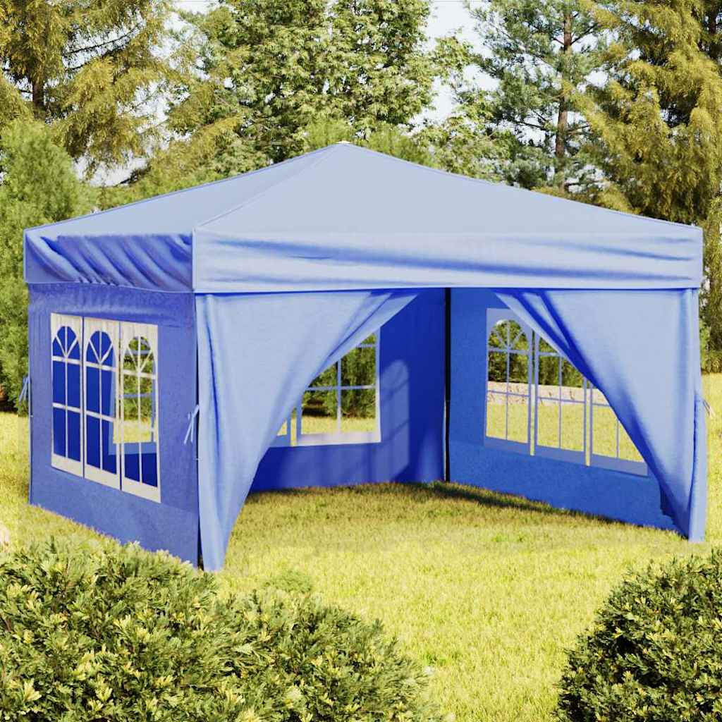 Vidaxl PartyTent plegable con paredes laterales de 3x3 m azul