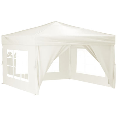 Vidaxl PartyTent pieghevole con pareti laterali 3x3 m crema