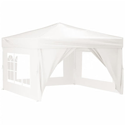 Vidaxl PartyTent pieghevole con pareti laterali 3x3 m bianco
