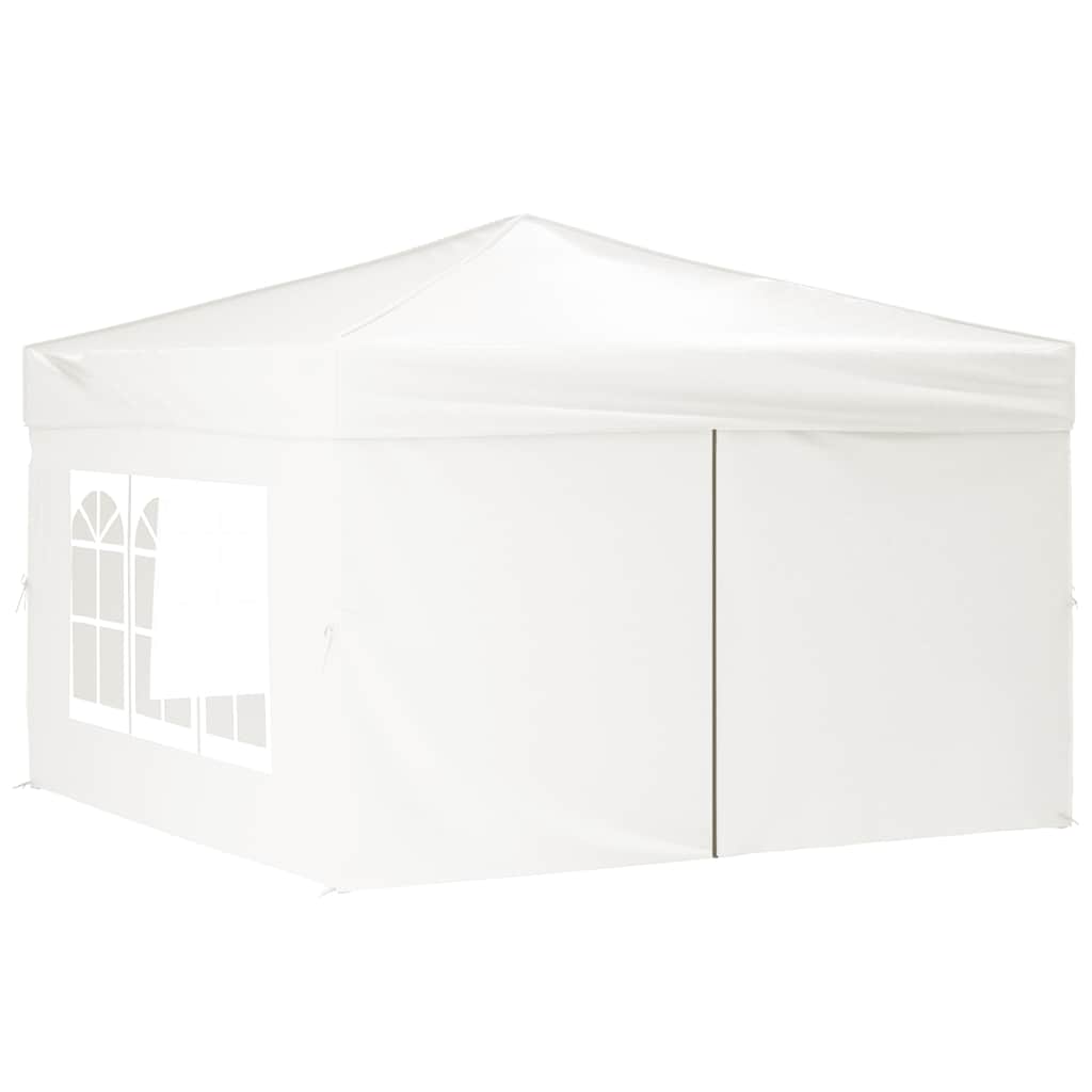Vidaxl PartyTent plegable con paredes laterales 3x3 m blanco