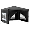 Vidaxl PartyTent plegable con paredes laterales 3x3 m Negro