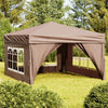 Vidaxl PartyTent plegable con paredes laterales 3x3 m taupe