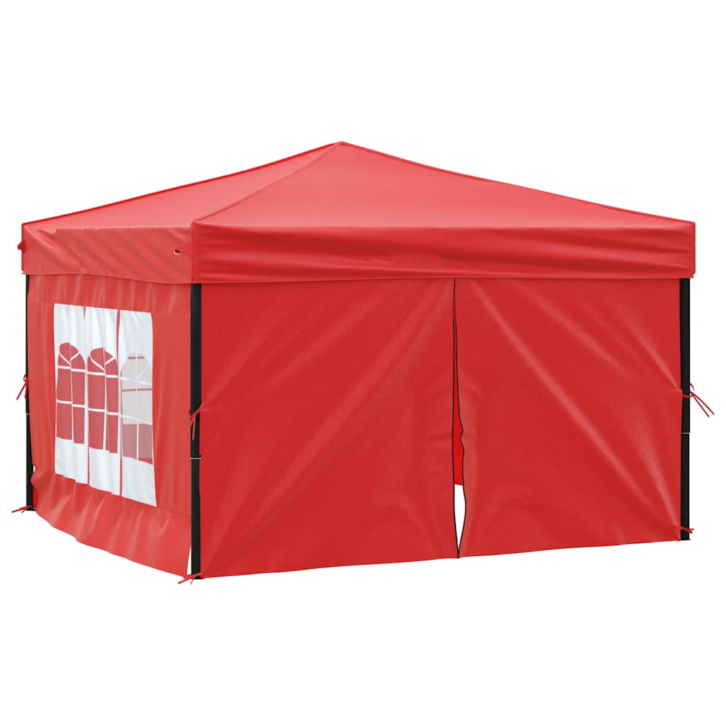 Vidaxl PartyTent plegable con paredes laterales 3x3 m rojo