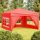 Vidaxl PartyTent plegable con paredes laterales 3x3 m rojo