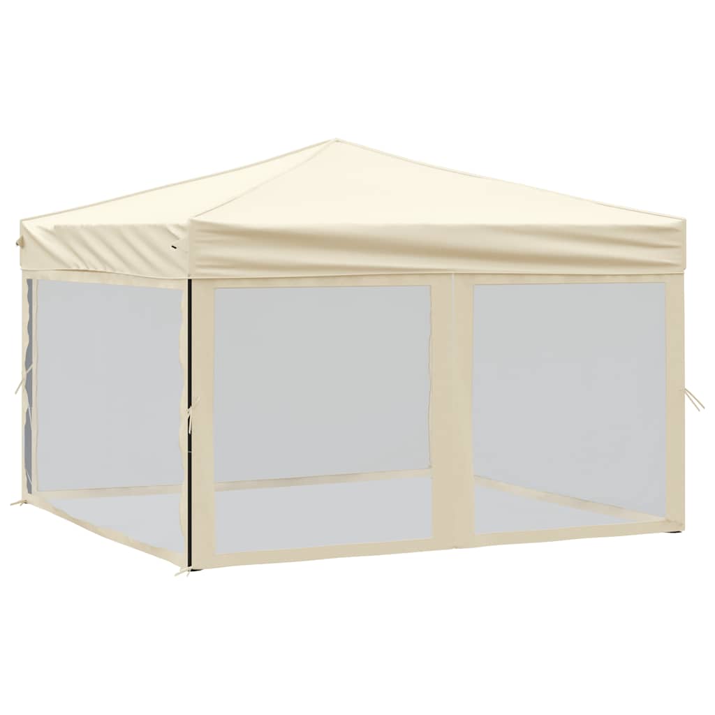 Vidaxl PartyTent plegable con paredes laterales de 3x3 m de crema