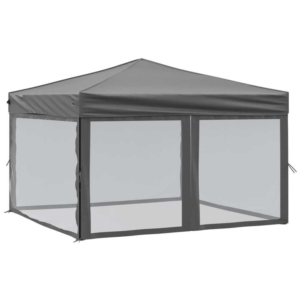 Vidaxl PartyTent plegable con paredes laterales de 3x3 m de antracita