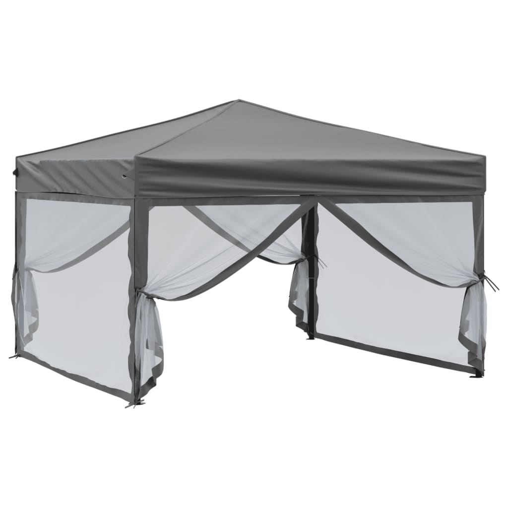 Vidaxl PartyTent plegable con paredes laterales de 3x3 m de antracita