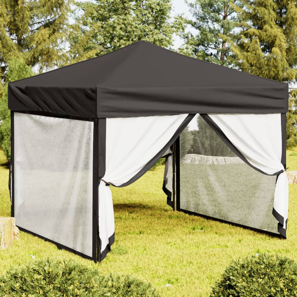 Vidaxl PartyTent plegable con paredes laterales de 3x3 m de antracita