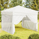 Vidaxl PartyTent plegable con paredes laterales 3x3 m blanco