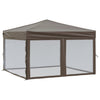 Vidaxl PartyTent plegable con paredes laterales 3x3 m taupe