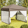 Vidaxl PartyTent plegable con paredes laterales 3x3 m taupe