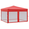 Vidaxl PartyTent plegable con paredes laterales 3x3 m rojo