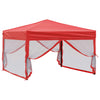 Vidaxl PartyTent plegable con paredes laterales 3x3 m rojo