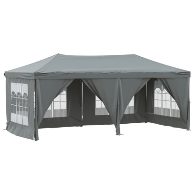 Vidaxl PartyTent plegable con paredes laterales 3x6 m antracita