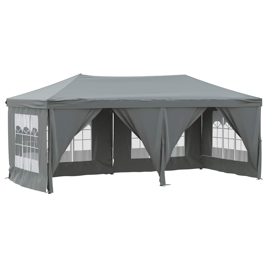 Vidaxl PartyTent plegable con paredes laterales 3x6 m antracita