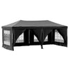 Vidaxl PartyTent plegable con paredes laterales 3x6 m Negro