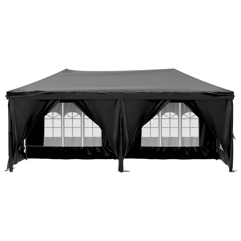 Vidaxl PartyTent plegable con paredes laterales 3x6 m Negro