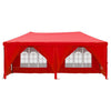 Vidaxl PartyTent plegable con paredes laterales 3x6 m rojo