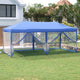 Tenda da festa pieghevole Vidaxx con pareti laterali 3x6 m blu