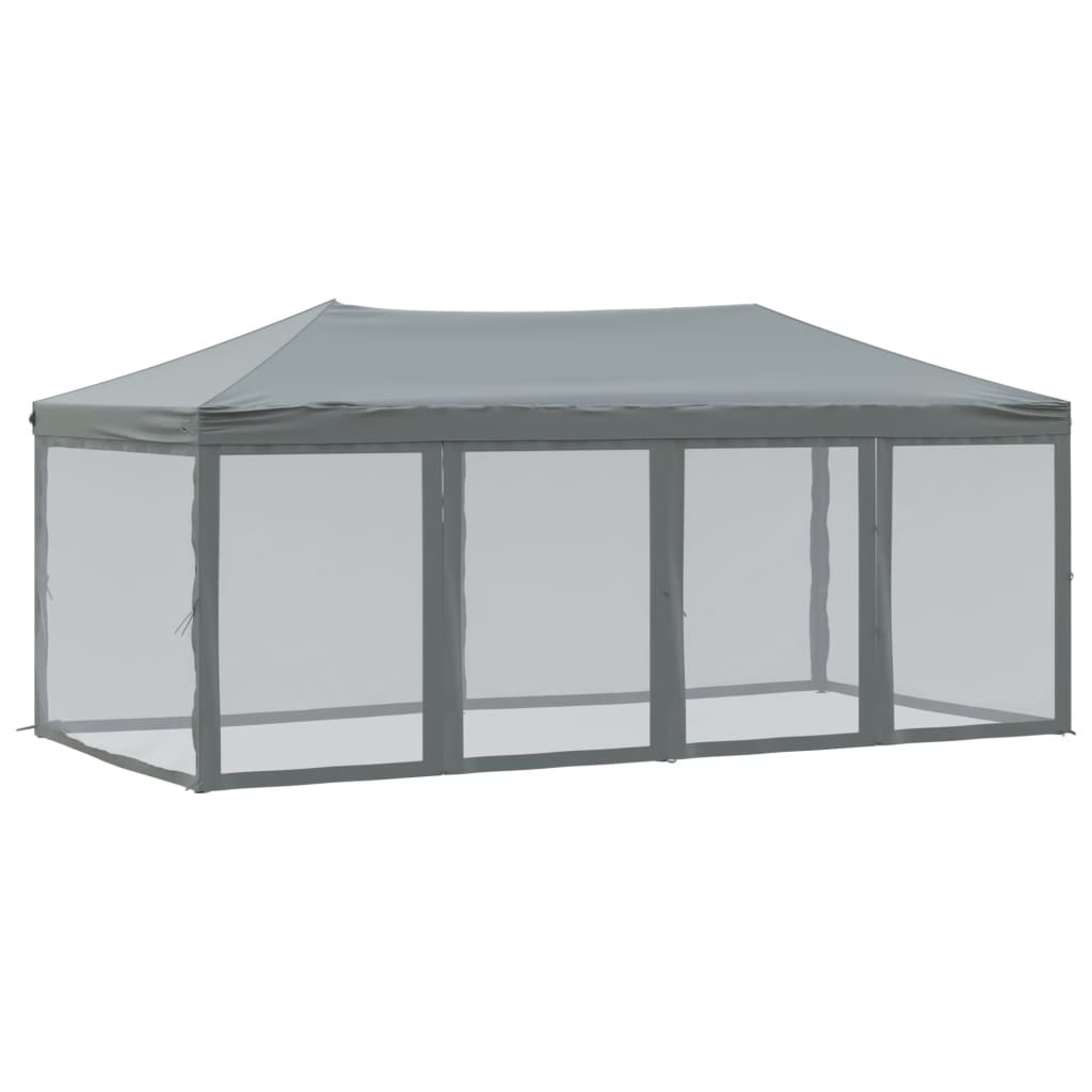 Vidaxl PartyTent plegable con paredes laterales 3x6 m antracita