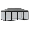 Vidaxl PartyTent plegable con paredes laterales 3x6 m Negro