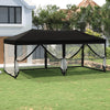 Vidaxl PartyTent plegable con paredes laterales 3x6 m Negro