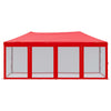 Vidaxl PartyTent plegable con paredes laterales 3x6 m rojo
