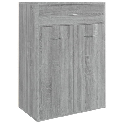Vidaxl Cabinet da scarpe 60x35x84 cm Sonoma grigio in legno