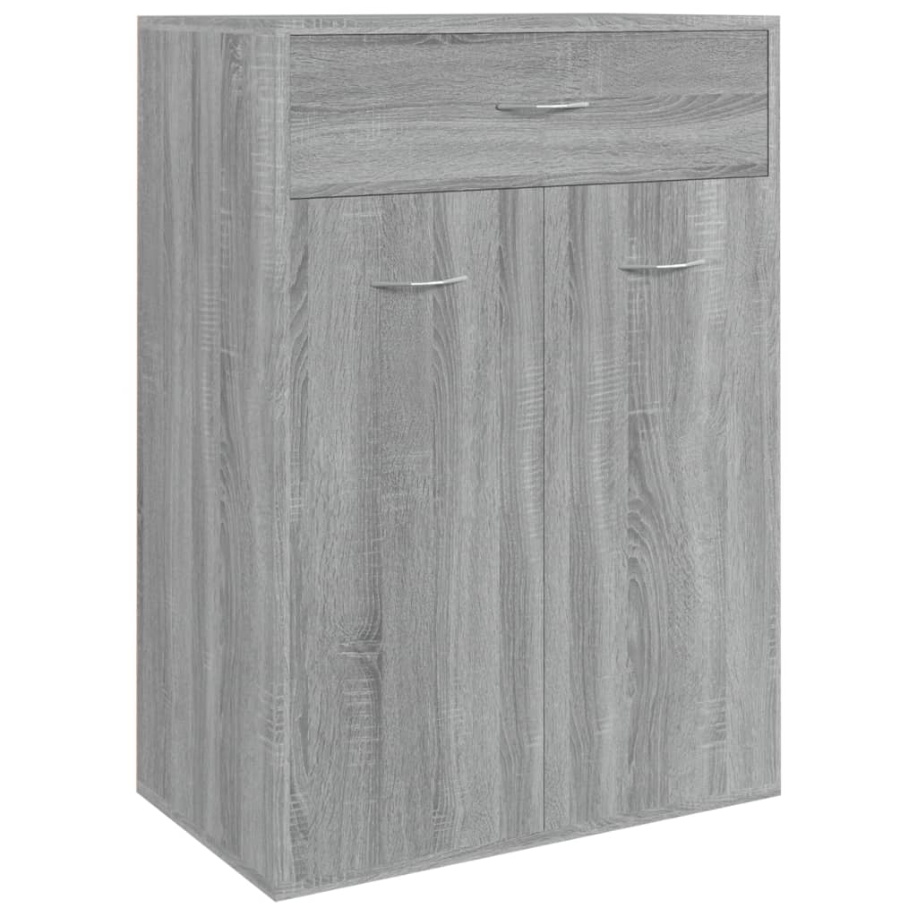 Gabinete de zapatos Vidaxl 60x35x84 cm de madera propiedad de madera gris sonoma