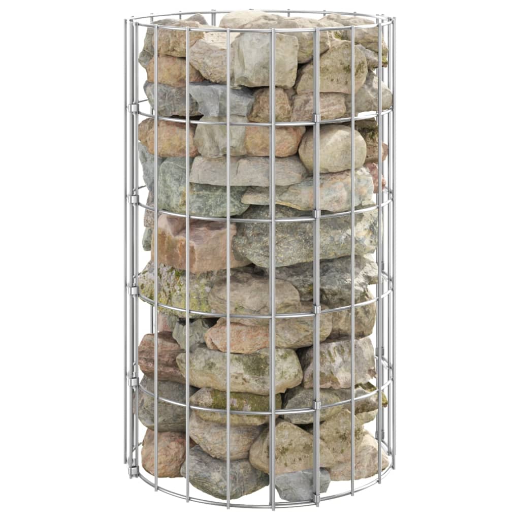 Gabbione Vidaxl tondo ø30x50 cm in acciaio zincato