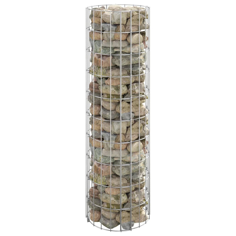 Vidaxl Gabion Pole redondo Ø30x100 cm de acero galvanizado