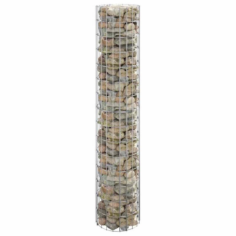 Vidaxl Gabion Pole redondo Ø30x150 cm de acero galvanizado