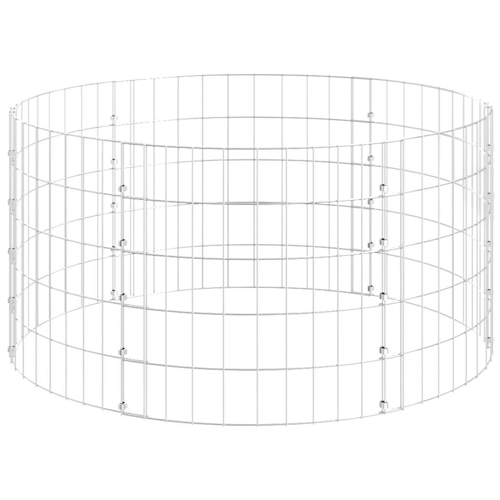 Poste de gavión vidaxx redondo ø100x50 cm acero galvanizado