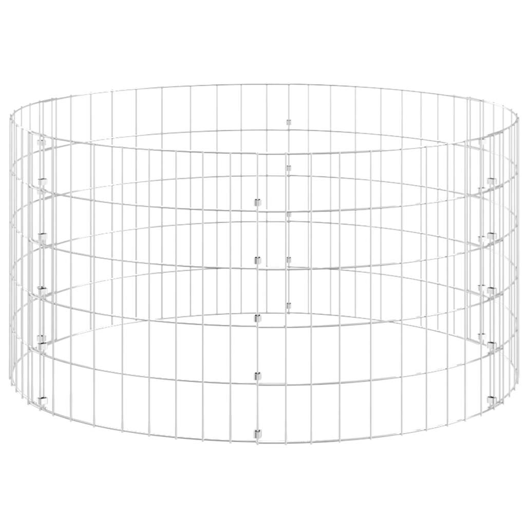 Poste de gavión vidaxx redondo ø100x50 cm acero galvanizado