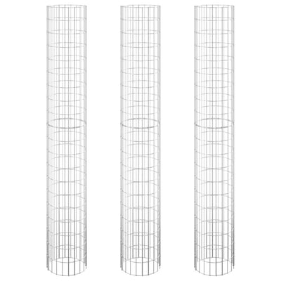 Vidaxl Gabion Fiorsters 3 St Round Holleed Ø30x200 cm Acciaio