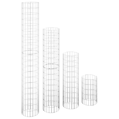 Vidaxl Gabion piantatrici 4 St Round Halled Ø30x50 100 150 200 cm