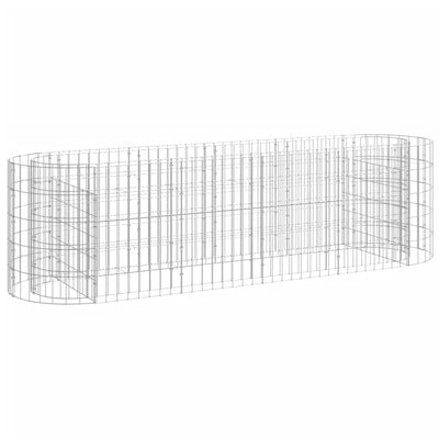Vidaxl gabion plantenbak verhoogd 190x50x50 cm gegalvaniseerd ijzer
