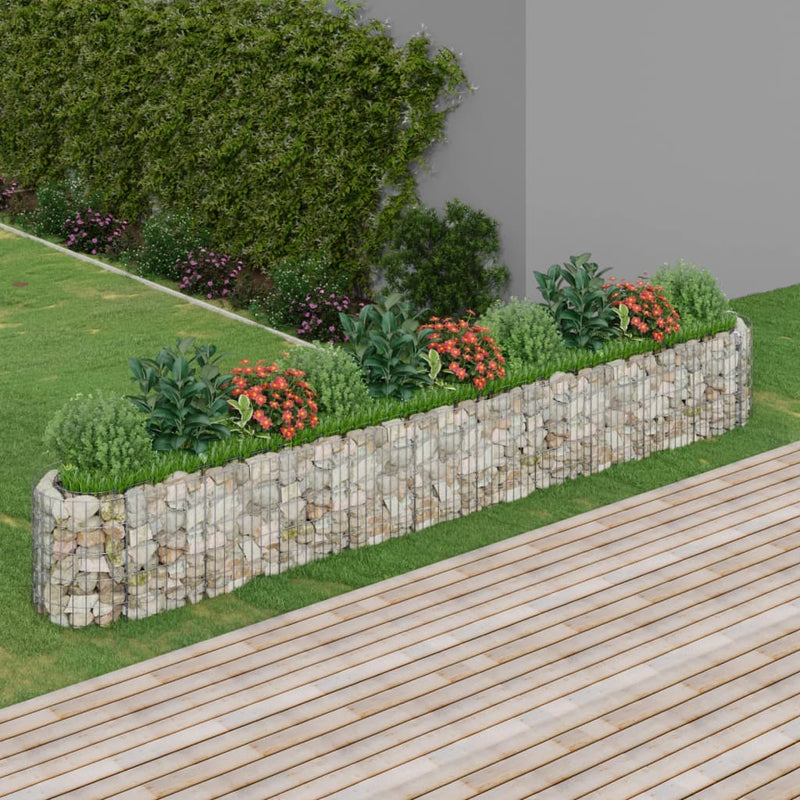 Plantador de gabión Vidaxl insentado 400x50x50 cm de hierro galvanizado